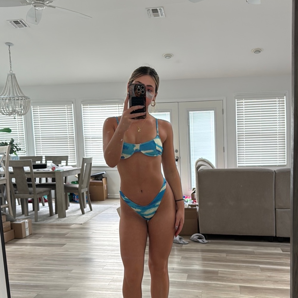 Blue and White Women's Bikini
